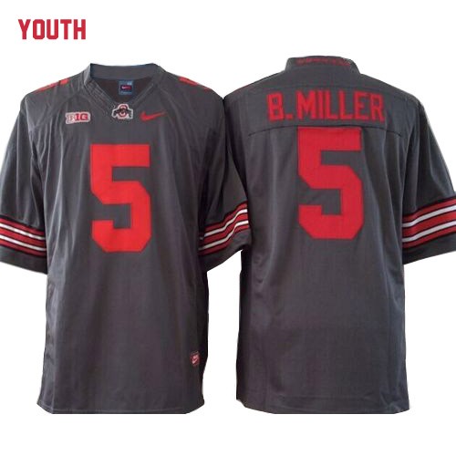 Ohio State Buckeyes Women's Braxton Miller #5 Gray Authentic Nike College NCAA Stitched Football Jersey SL19J05GW